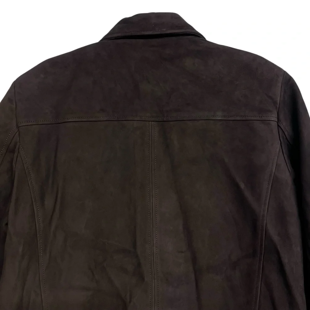 NWT Reformation Veda Lincoln Chocolate Brown Suede Shirt Jacket - Picture 8 of 13